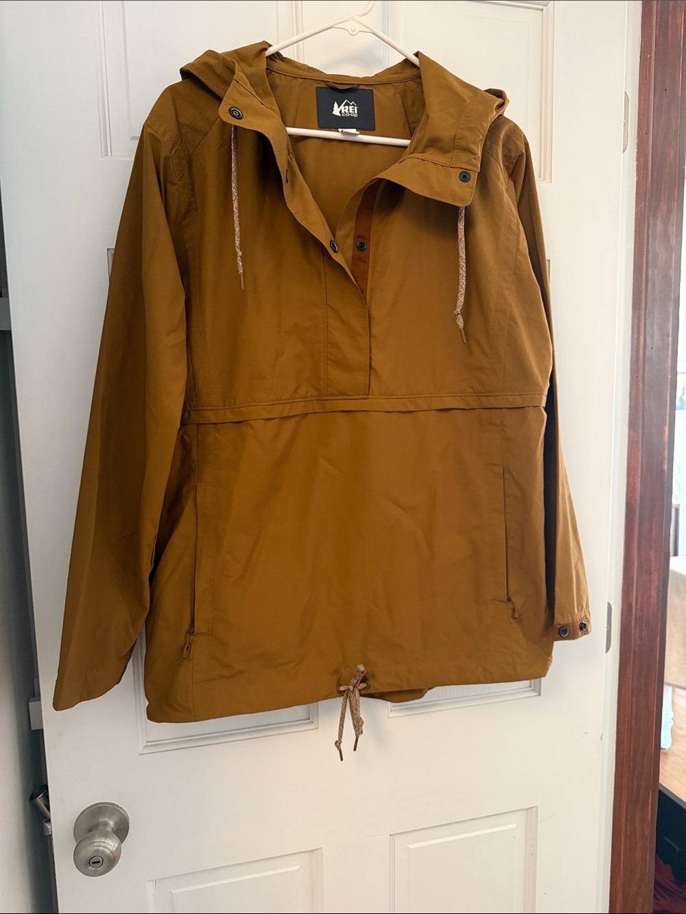 REI Hooded Pullover Anorak in Mustard